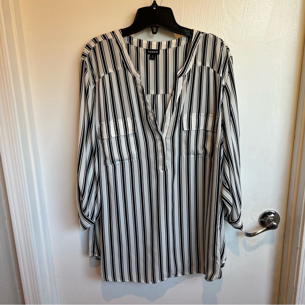 Torrid Harper Black and White Striped